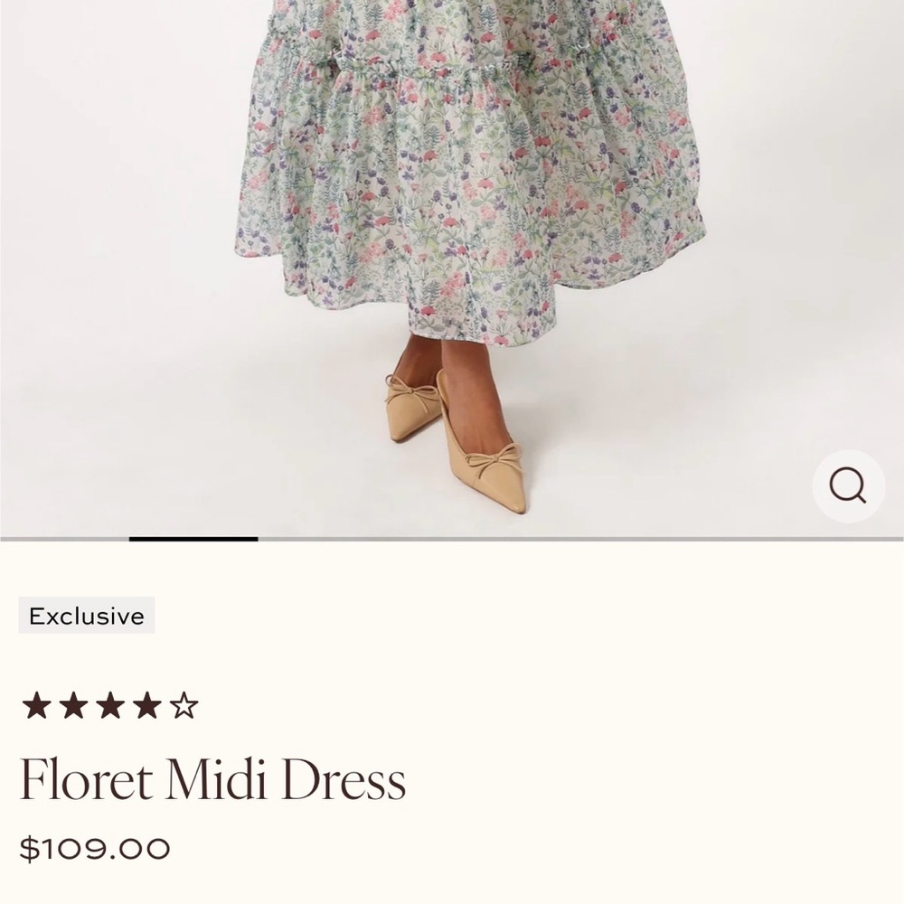 Petal & Pup Floral Floret Bow Strap Sweetheart Neck Maxi Dress - Picture 5 of 5